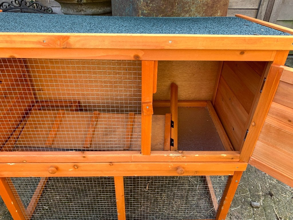 Konijnenhok , koppelhok goede staat, Ophalen, 60 tot 90 cm, Zo goed als nieuw, Konijn