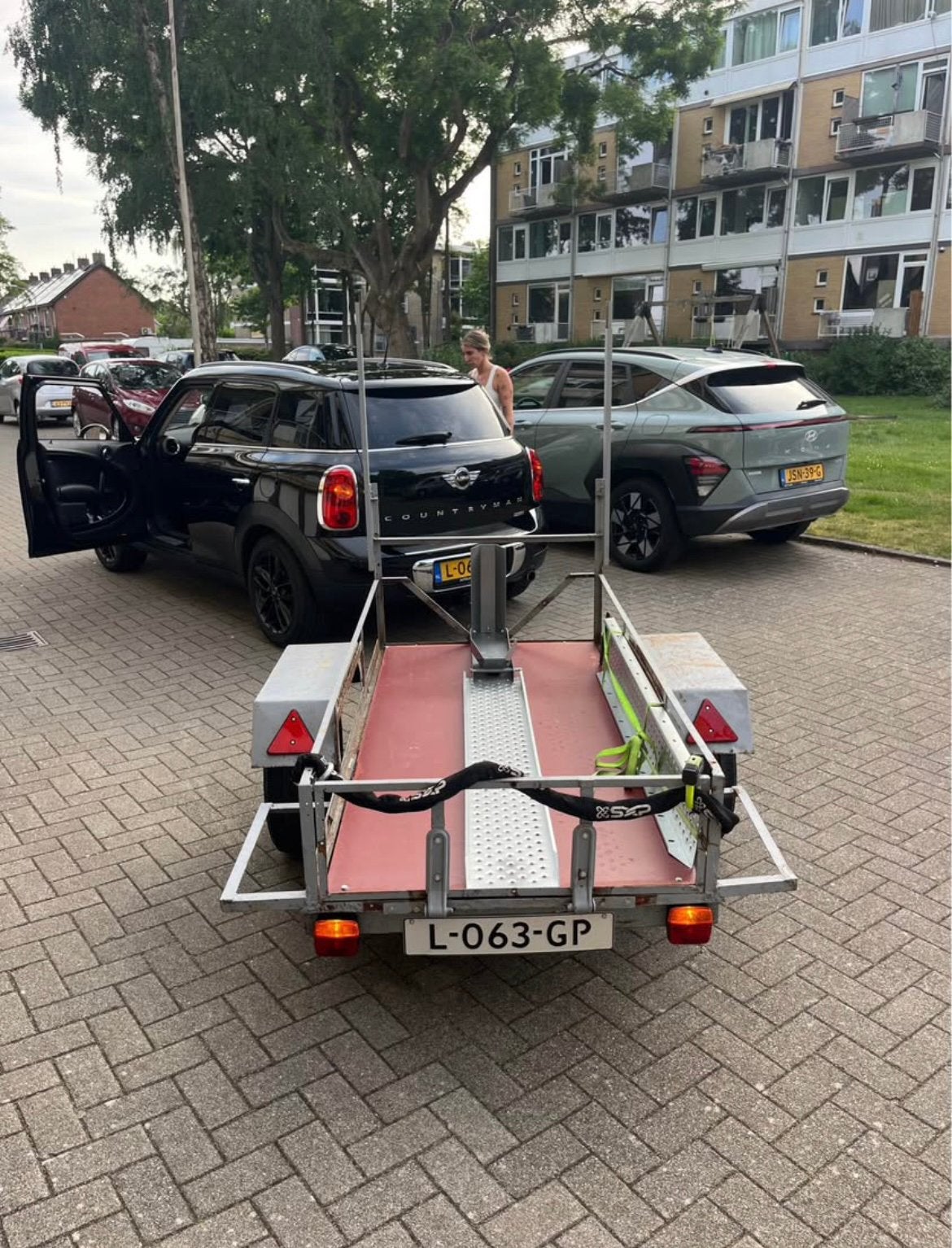 Motoraanhanger, Auto diversen, Aanhangers en Bagagewagens, Ophalen, Zo goed als nieuw
