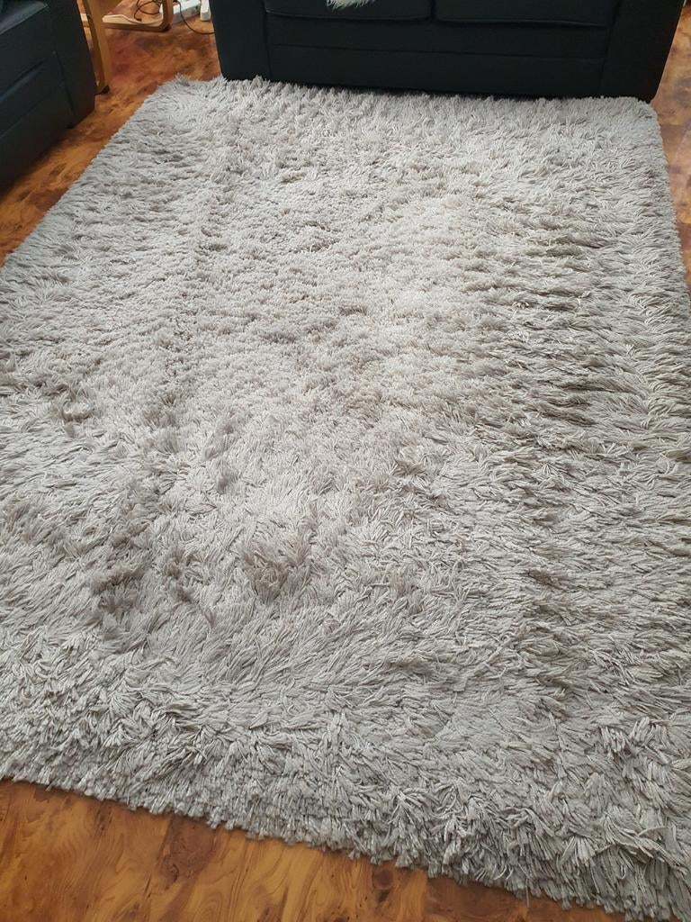 IKEA GÅSER hoogpolig vloerkleed - beige, 170x240 cm, Huis en Inrichting, Stoffering | Tapijten en Kleden, Gebruikt, 100 tot 150 cm