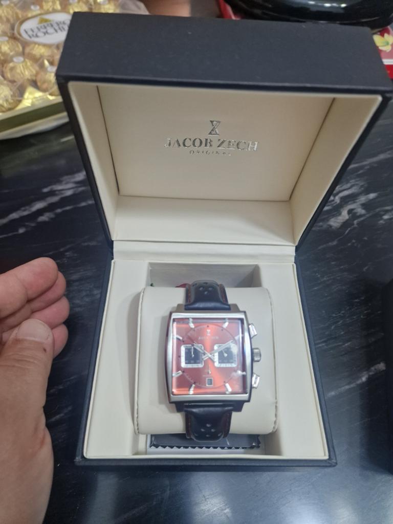 Jacob Zech Origineel Heren Horloge, Sieraden, Tassen en Uiterlijk, Horloges | Heren, Overige merken, Leer, Staal, Polshorloge