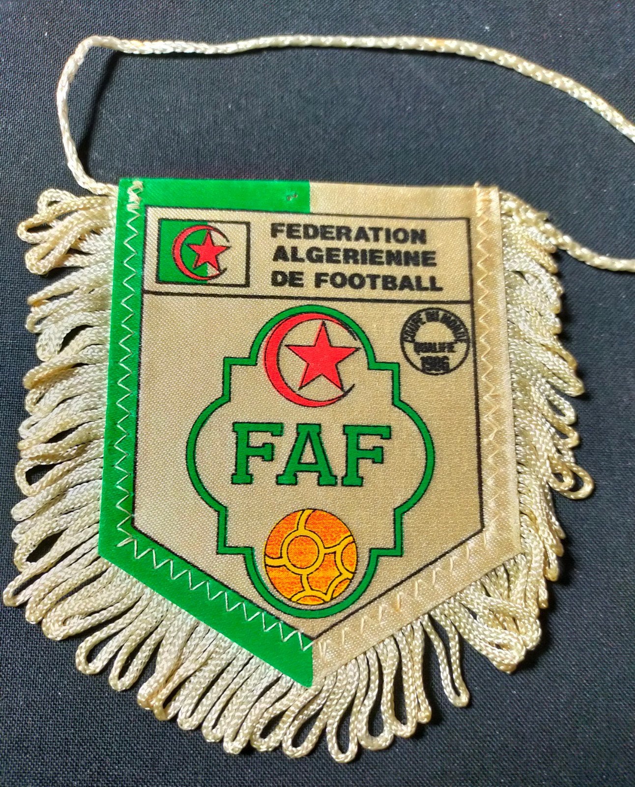 Vintage Algerije Voetbal Vaantje - FAF Kwalificatie, Ophalen of Verzenden