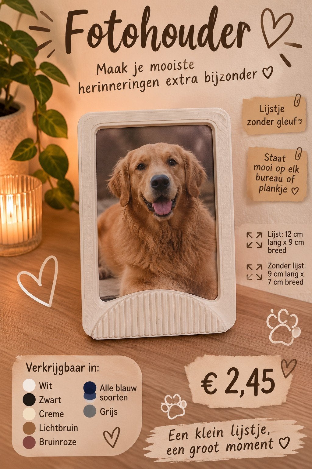 nieuw: fotolijstje, Ophalen of Verzenden, Nieuw