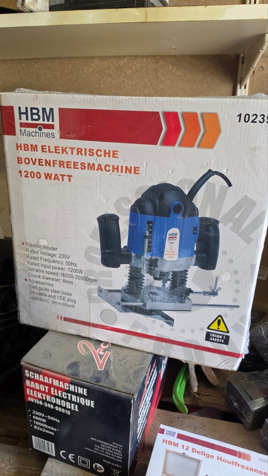HBM Elektrische Bovenfreesmachine 1200W, Ophalen, Nieuw, Bovenfrees, HBM Machines