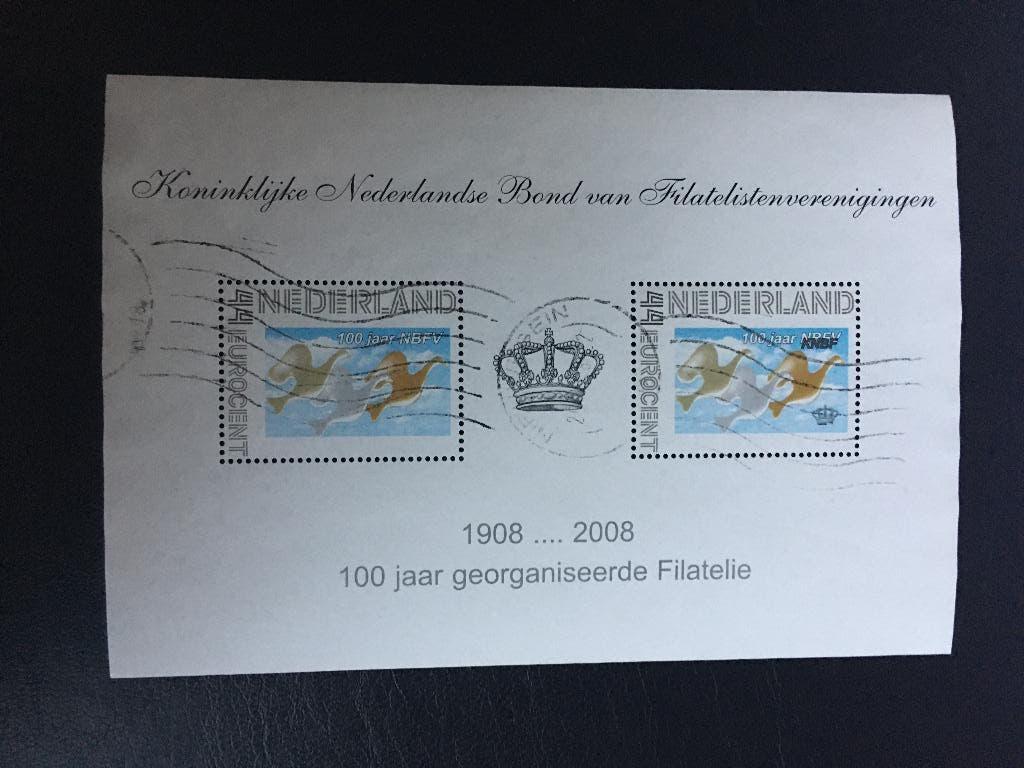 jhnc 958f Persoonlijk - KNBF Speciale uitgifte 100 filatelis, Ophalen of Verzenden, Na 1940, Gestempeld