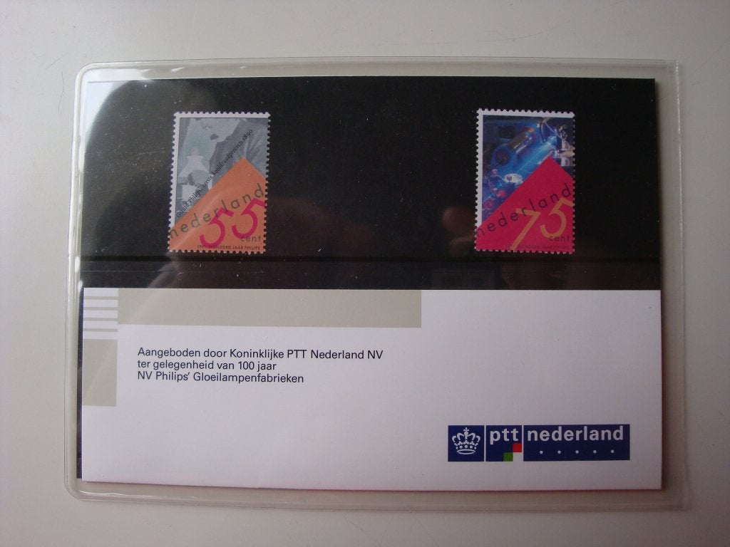 Speciaal mapje postzegels 100 jaar Philips 1991 postfris, Postzegels en Munten, Ophalen of Verzenden, Na 1940, Postfris