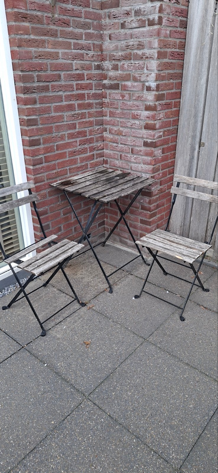 Bistro setje, Gebruikt, Bijzettafel, Hardhout, Tuinset
