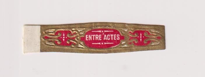 sigarenbanden - ENTRE ACTES, Verzamelen, Rookartikelen, Aanstekers en Luciferdoosjes, Ophalen of Verzenden, Zo goed als nieuw