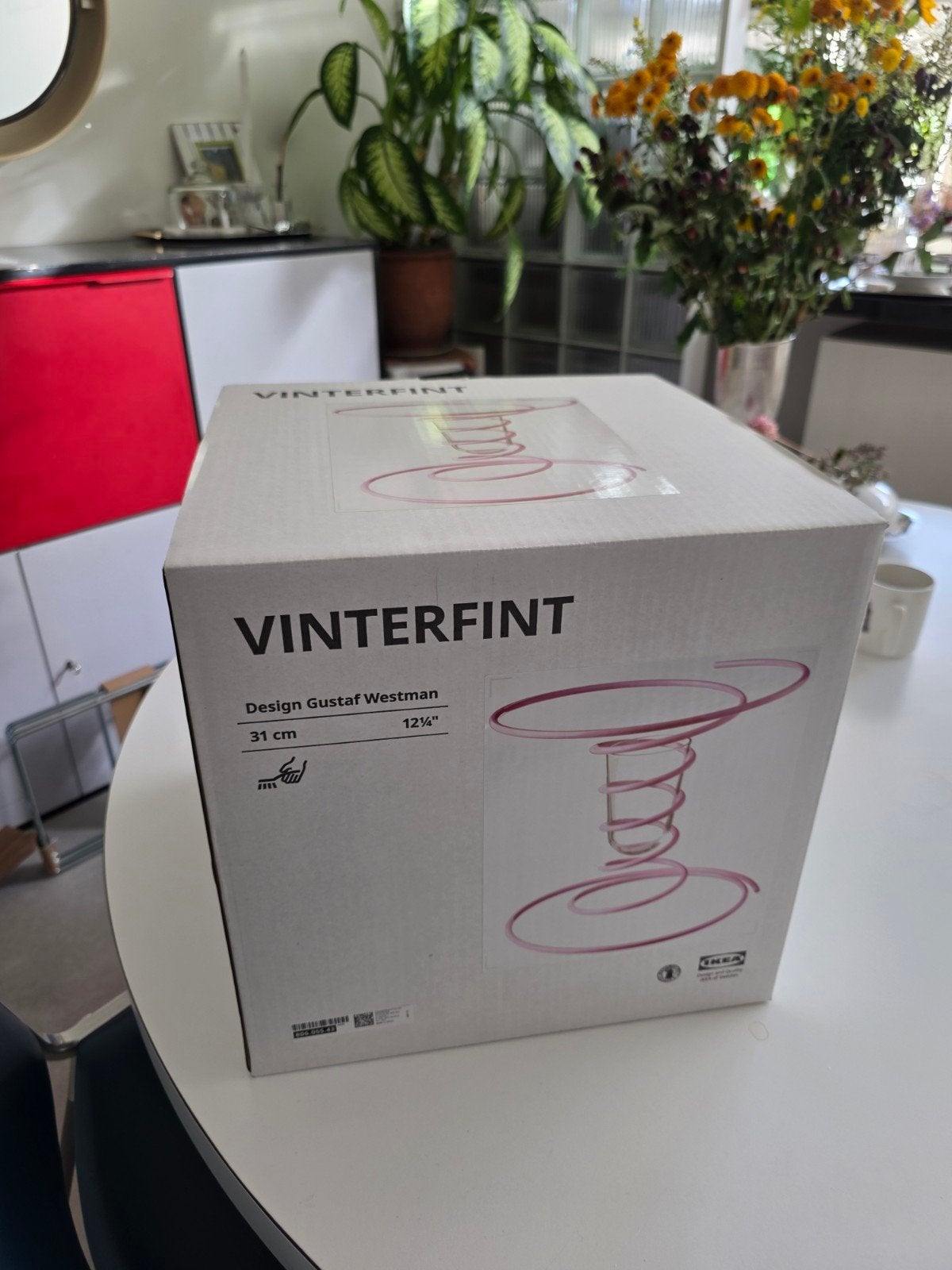 IKEA VINTERFINT Vaas Roze - Design Gustaf Westman, Ophalen of Verzenden, Zo goed als nieuw, Roze, Metaal