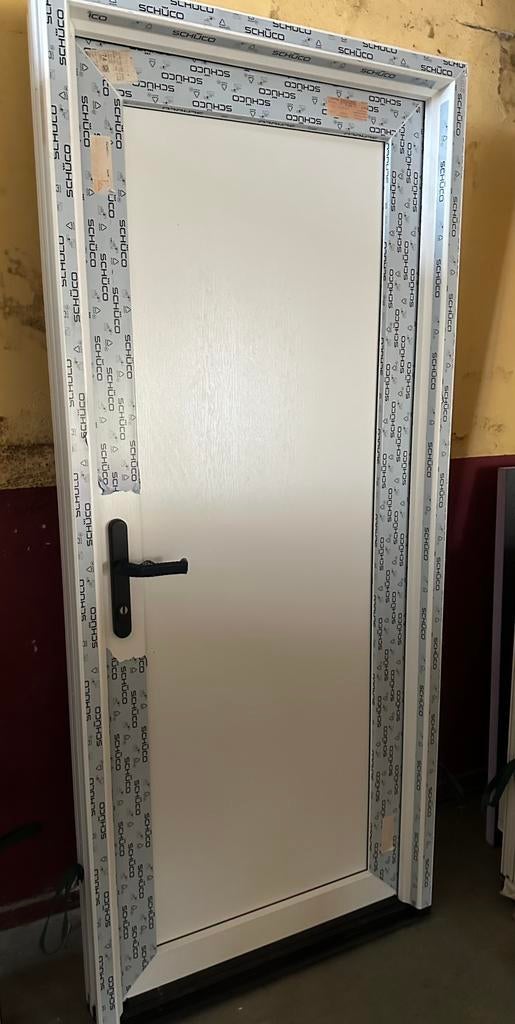 Deurkozijn schuco wit nieuw | kunststof deurkozijn schuco, Doe-het-zelf en Verbouw, Kozijnen en Schuifpuien, 75 tot 150 cm, Kunststof