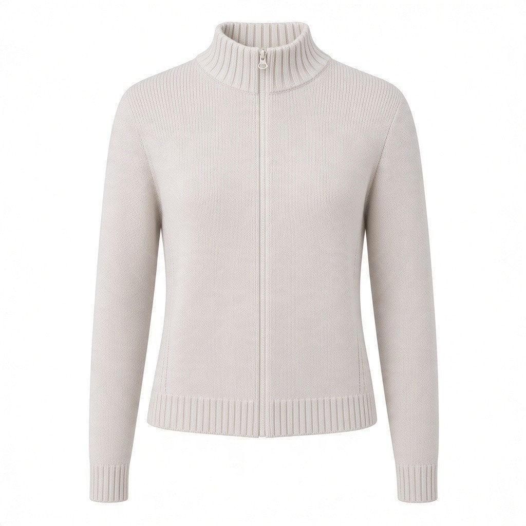 Olsen gebreid vest met rits  - maat 42, Olsen, Wit, Maat 42/44 (L), Ophalen of Verzenden