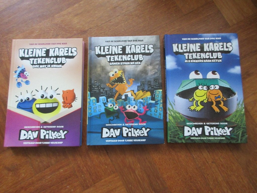 3 x boek Kleine Karels Tekenclub  ( Dogman ), Ophalen of Verzenden, Gelezen, Fictie algemeen