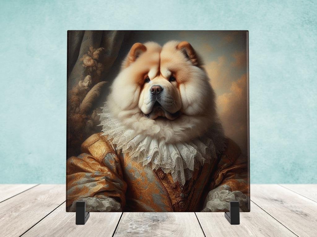 Barok stijl - Chow Chow tegel, Verzenden, Nieuw