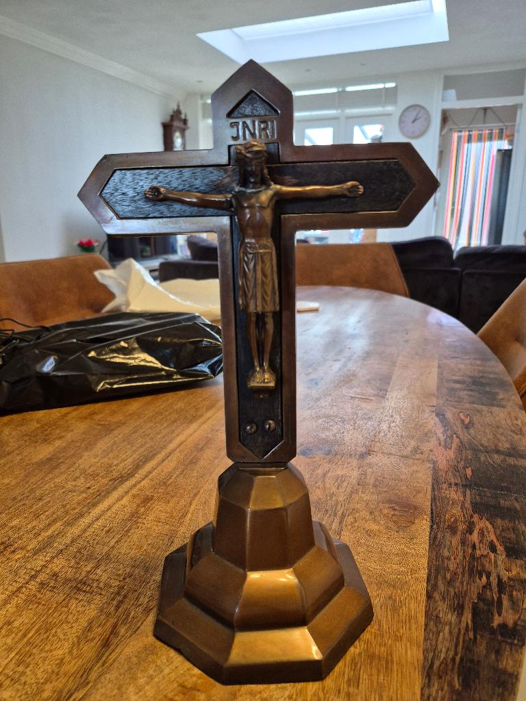 vintage crusifix, Ophalen of Verzenden