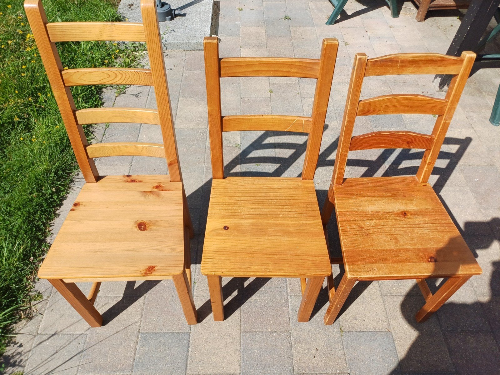 ikea houten stoelen stoel hout in gebruikte staat, Ophalen, Gebruikt, Bruin, Twee
