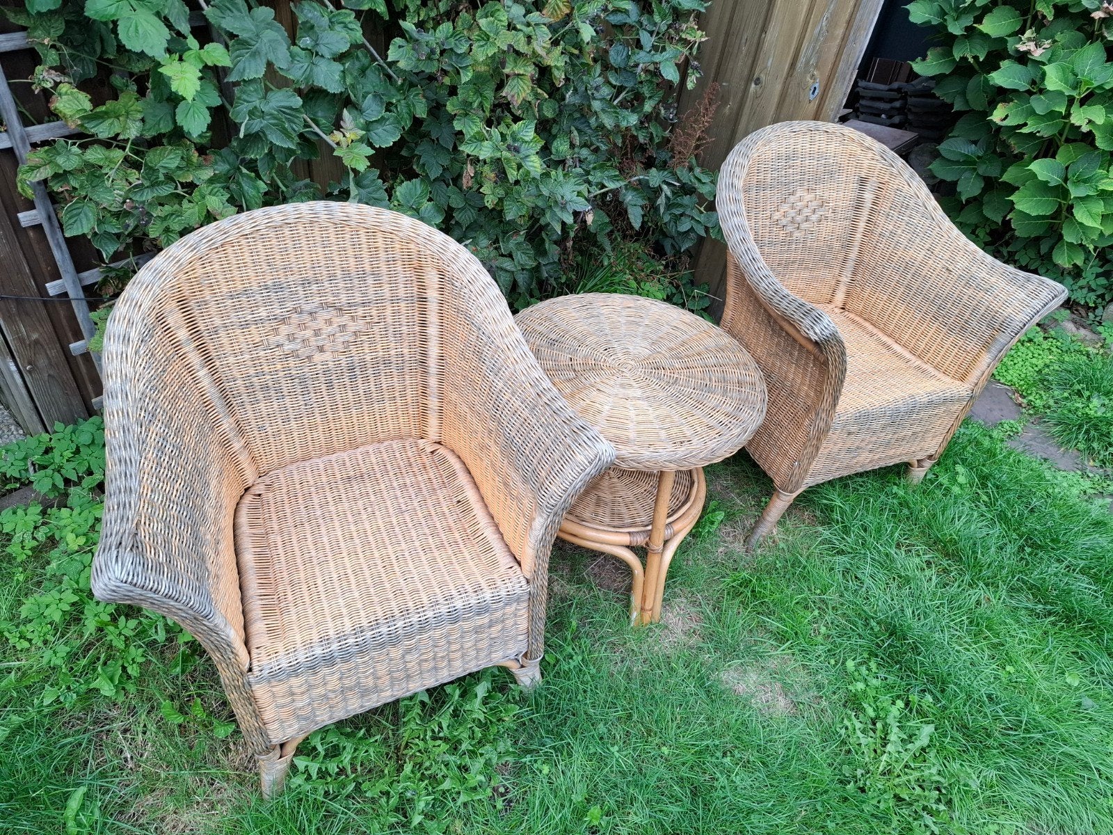 Gratis rieten tuinset, Ophalen, Gebruikt, Rotan