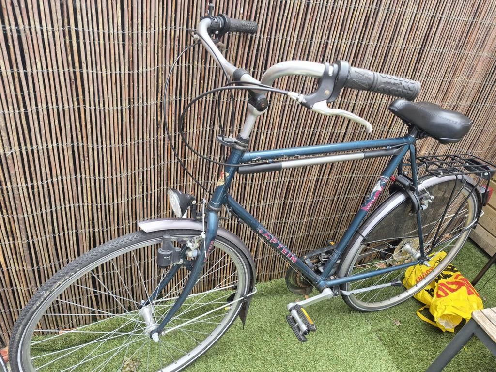Herenfiets fietst nog goed, Gebruikt, Velgrem, Versnellingen, Ophalen