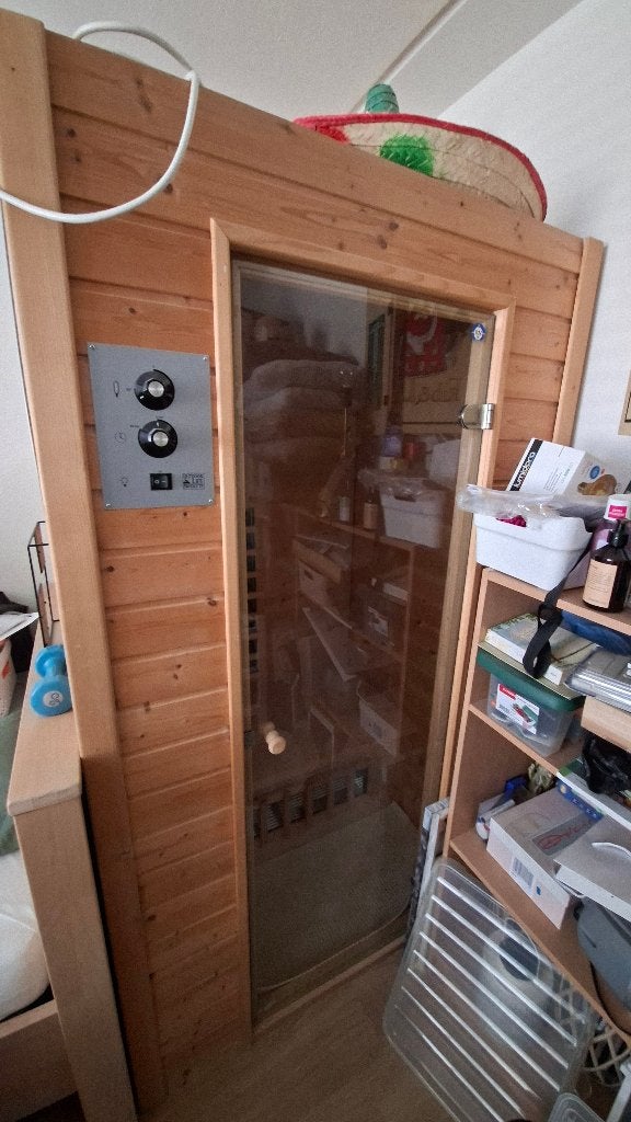 Infrarood sauna  ( 1 a 2 persoons ), Sport en Fitness, Ophalen, Zo goed als nieuw, Infrarood, Complete sauna