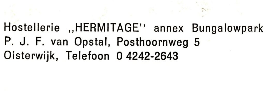 949078	Oisterwijk	N Br 1965 Bungalow park	Hermitage, Ophalen of Verzenden, 1960 tot 1980, Ongelopen, Noord-Brabant