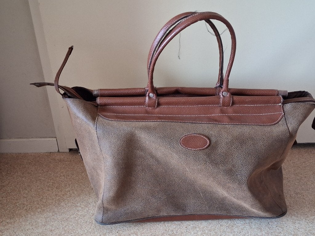 Vintage weekend tas groot, 40 tot 60 cm, Gebruikt, 20 tot 30 cm, Bruin