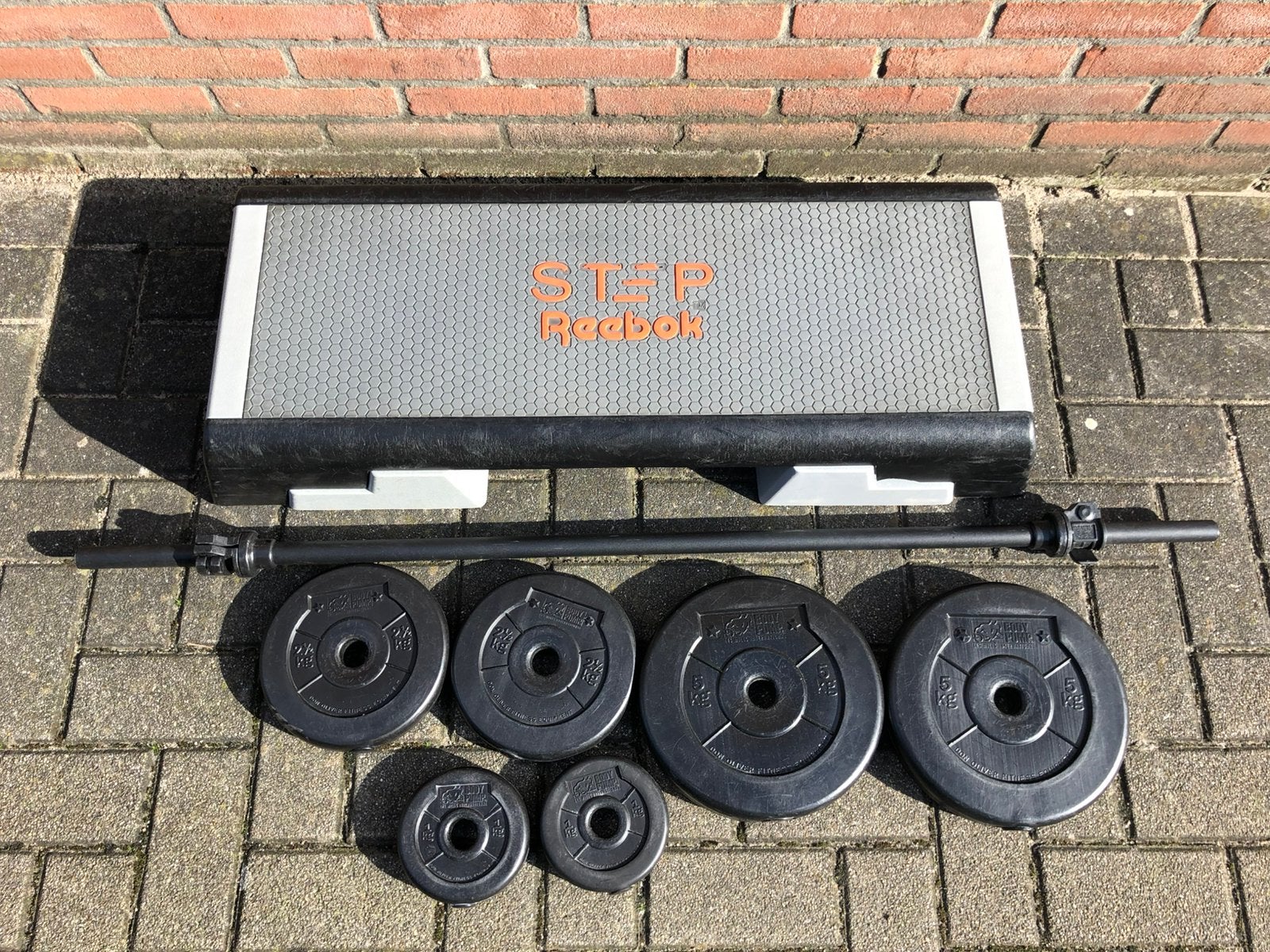 Reebok step met les mills bodypump set, Gebruikt, Ophalen of Verzenden, Bodypump set, Reebok step