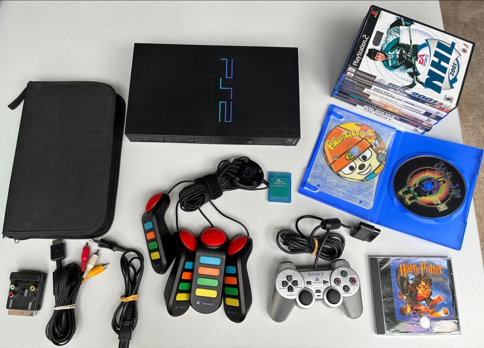 PS2 met Matrix Infinity v1.93 mod chip + spellen, Ophalen of Verzenden, Gebruikt, Overige genres