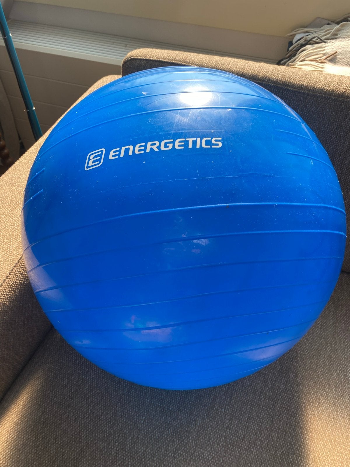 Energetics Fitnessbal - Blauw 55 cm, Ophalen, Gebruikt, Buik, Fitnessbal