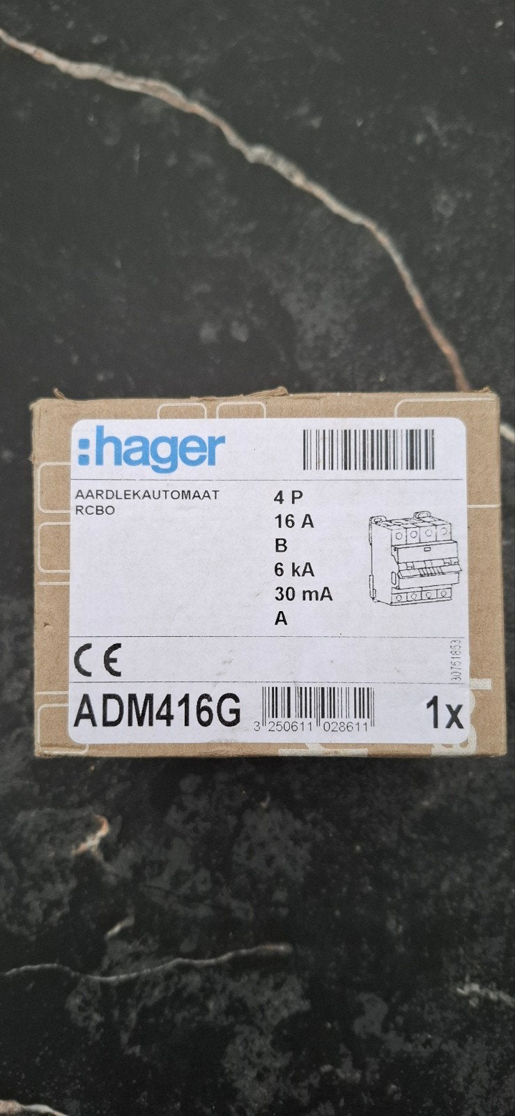 2x Hager HACO Aardlekautomaat ADM475G, Ophalen of Verzenden, Nieuw, Hager, Aardlekautomaat