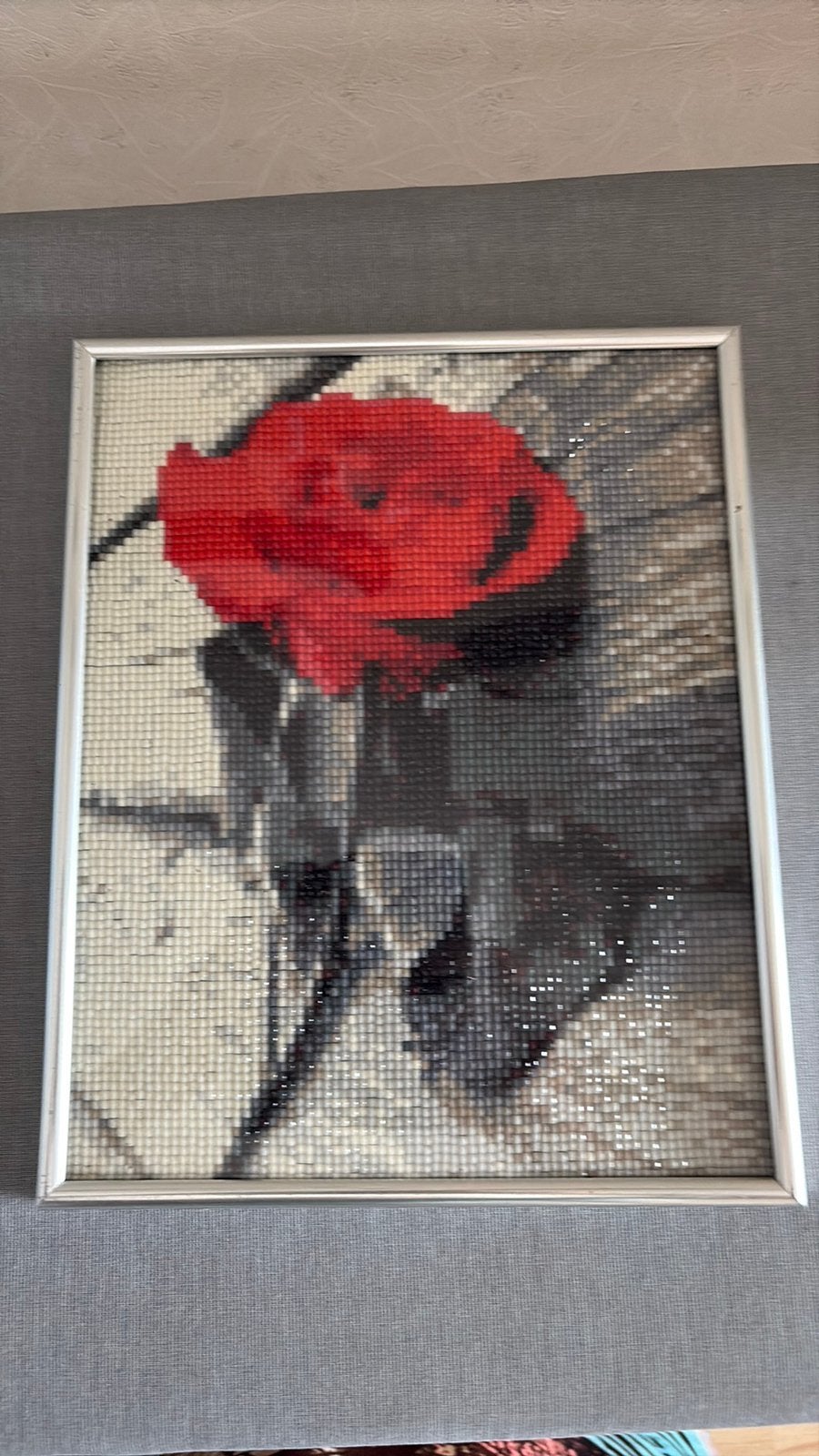 Mooi schilderij van een roos