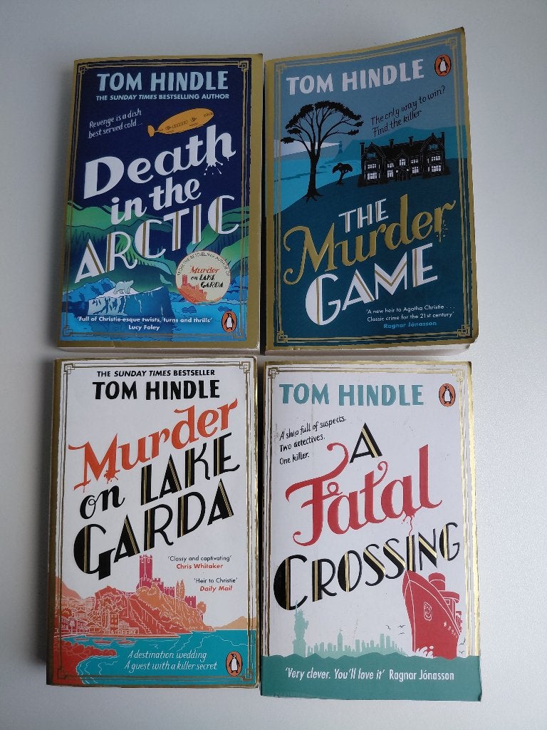 4 x Tom Hindle murder mysteries Engels Death in the Arctic, Ophalen, Gelezen, Tom Hindle