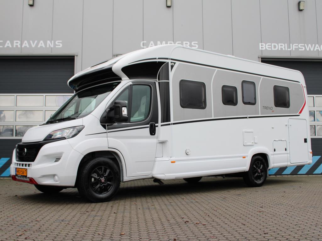 Dethleffs Trend 7057 GT Queensbed + Face to Face, Caravans en Kamperen, Campers, Fiat, 7 tot 8 meter, Bedrijf, Dethleffs