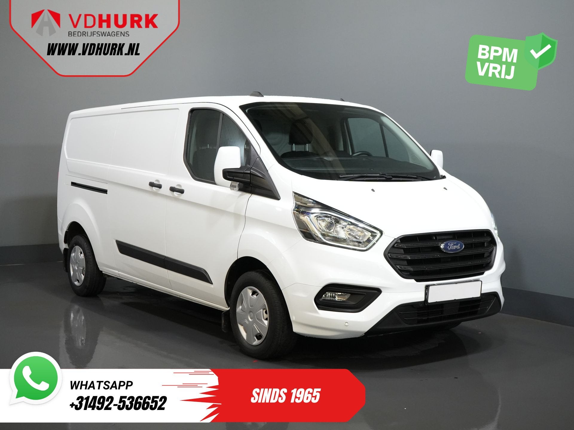 Ford Transit Custom 2.0 TDCI 130 pk L2 (DEMO) 2.8t Trekverm/, Auto's, Bestelauto's, Voorwielaandrijving, 1995 cc, 4 cilinders