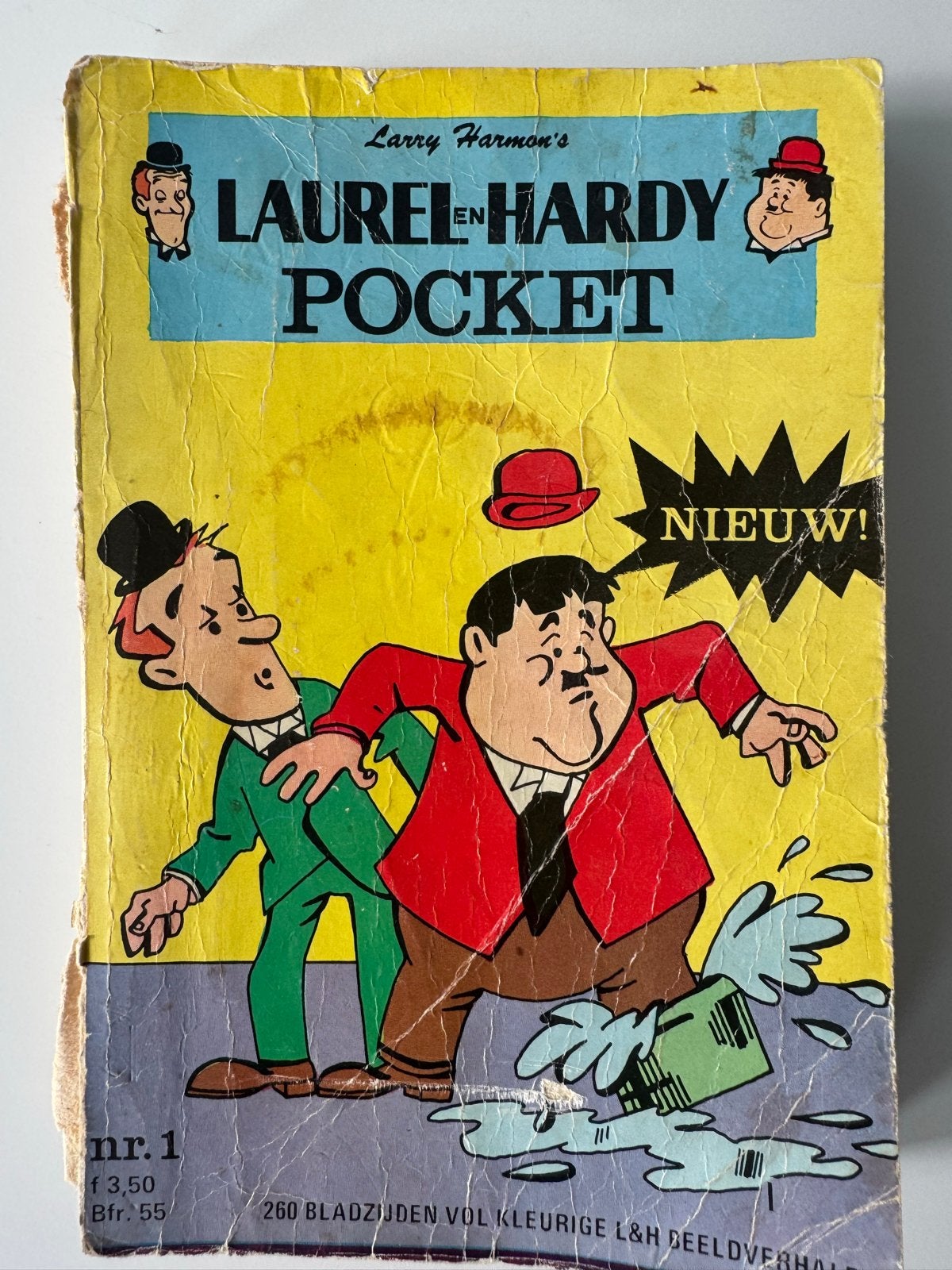 Laurel en Hardy Pocket nr. 1 - Vintage Stripboek, Eén stripboek, Ophalen of Verzenden, Gelezen