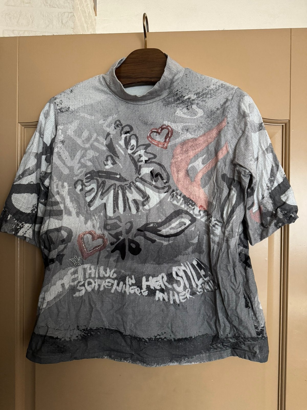 Mooi shirt van JustWhite maat 46 zgan katoen en elastan, Ophalen of Verzenden, Zo goed als nieuw, Maat 46/48 (XL) of groter, Korte mouw