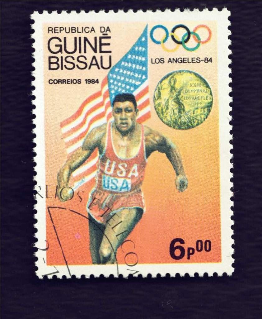 Hardlopen - Sport - Guiné Bissau - Olymp.Spelen L.A.'84, Ophalen of Verzenden, Gestempeld, Sport