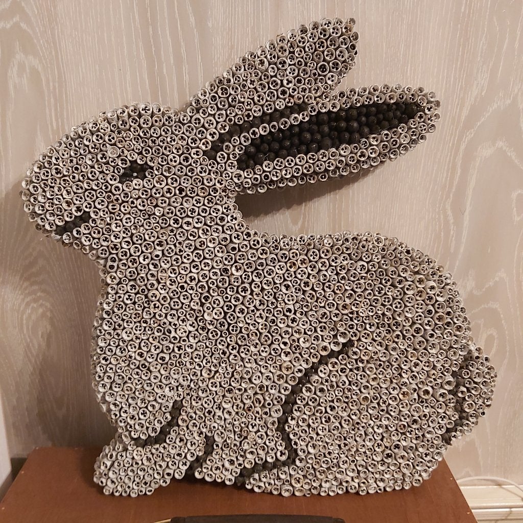 Uniek konijn / haas kleur taupe /grijs, Ophalen of Verzenden, Nieuw, Natuurlijk materiaal