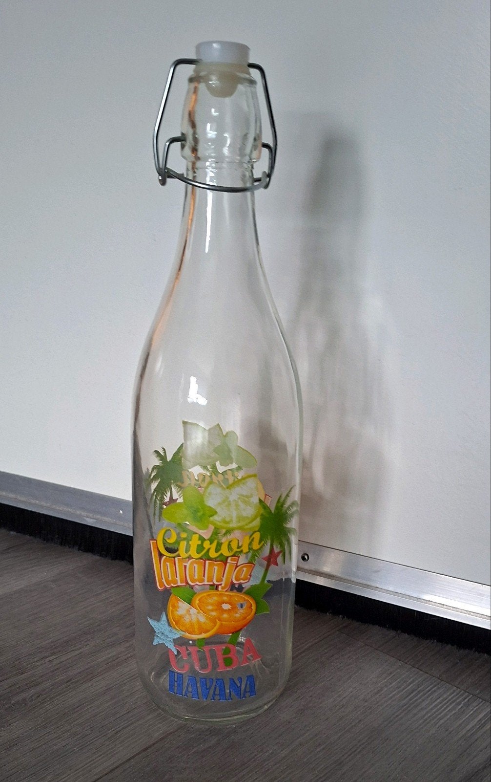 Fles met Cuba Havanna print, Huis en Inrichting, Woonaccessoires | Overige, Ophalen of Verzenden, Nieuw