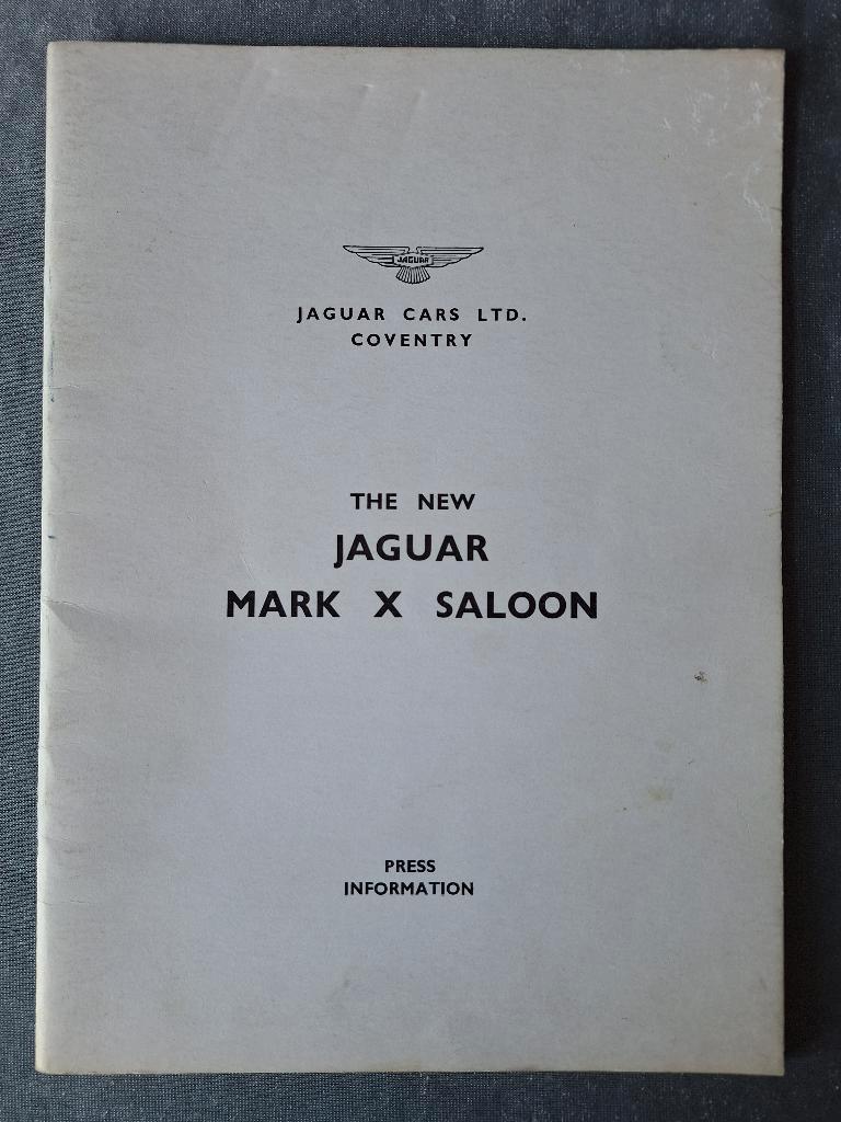 Pers info JAGUAR MARK X SALOON - 1962 Engels, Verzenden, Gelezen, Overige merken