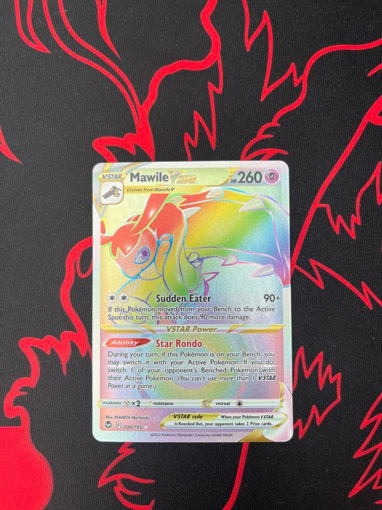 Mawile VSTAR Rainbow Rare 200/195 Pokémon Kaart, Ophalen of Verzenden, Zo goed als nieuw, Losse kaart, Foil