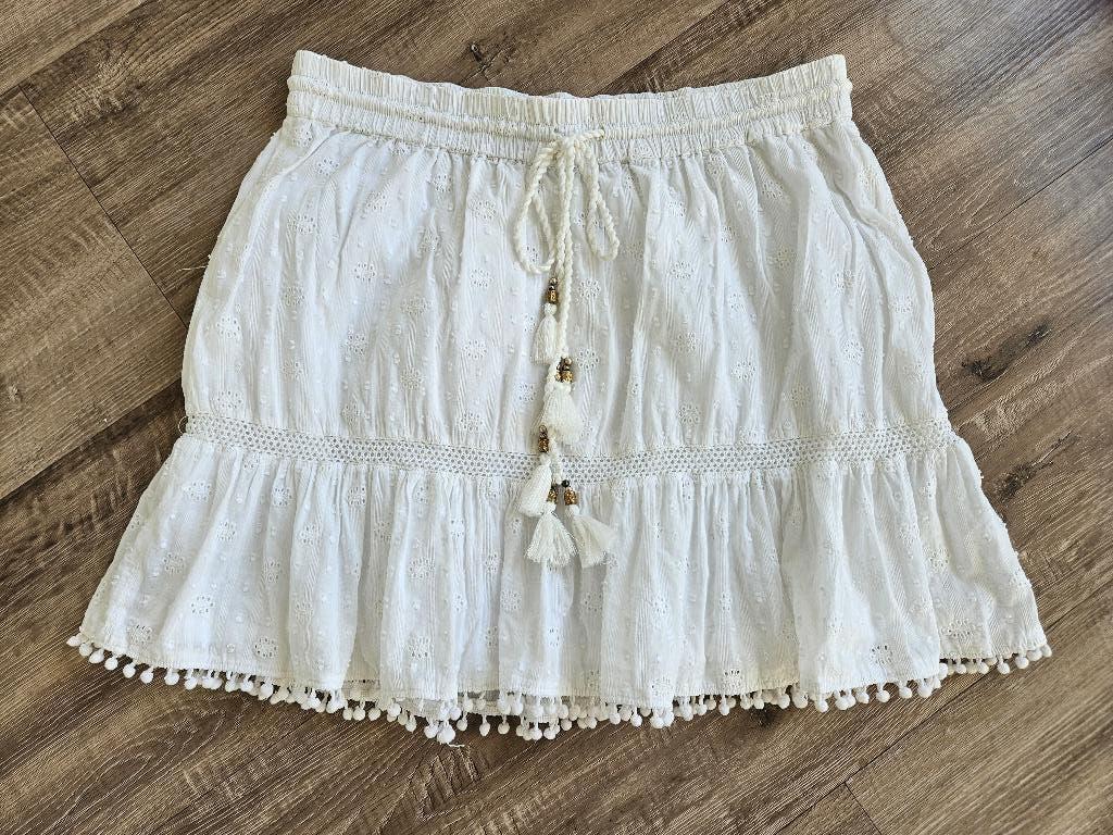 Rok rokje wit Ibiza XL Cotton Club bijna nieuw, Wit, Maat 46/48 (XL) of groter, Ophalen of Verzenden, Zo goed als nieuw