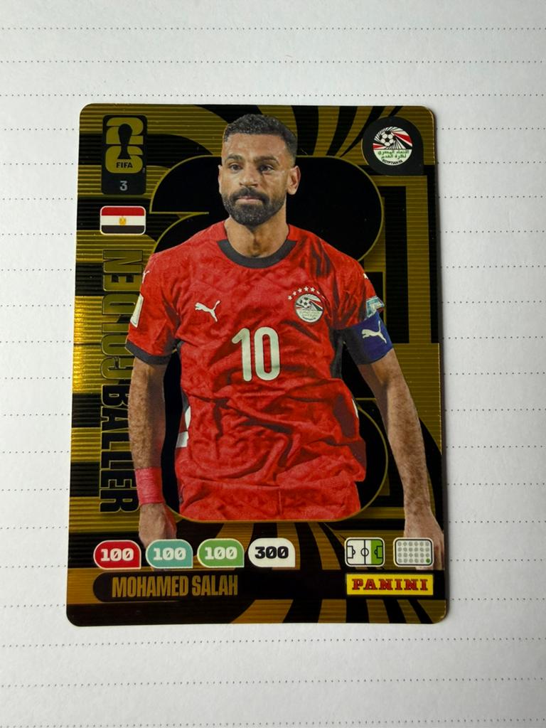 Mohamed Salah - Golden baller card Panini Adrenalyn WC 2026, Verzamelen, Ophalen of Verzenden, Nieuw, Buitenlandse clubs, Poster, Plaatje of Sticker