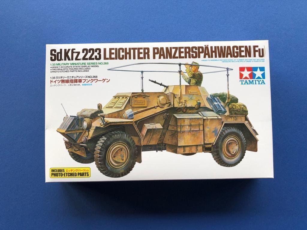 Tamiya	35268	German Armored Car Sd.Kfz.223 w/PE 1/35, 1:32 tot 1:50, Nieuw, Ophalen of Verzenden, Italeri