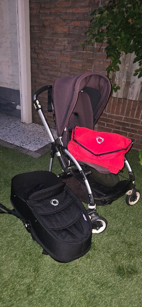 Bugaboo Bee3 en Bee5 kinderwagen + reiswieg & voetenzak, Gebruikt, Bugaboo, Met reiswieg, Ophalen