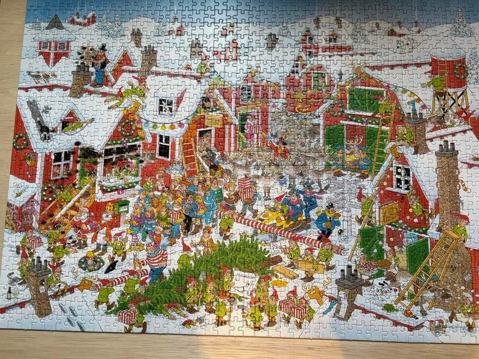 Jan van Haasteren - Het Dorp van de Kerstman (1000 stukjes), Hobby en Vrije tijd, Denksport en Puzzels, Ophalen, 500 t/m 1500 stukjes