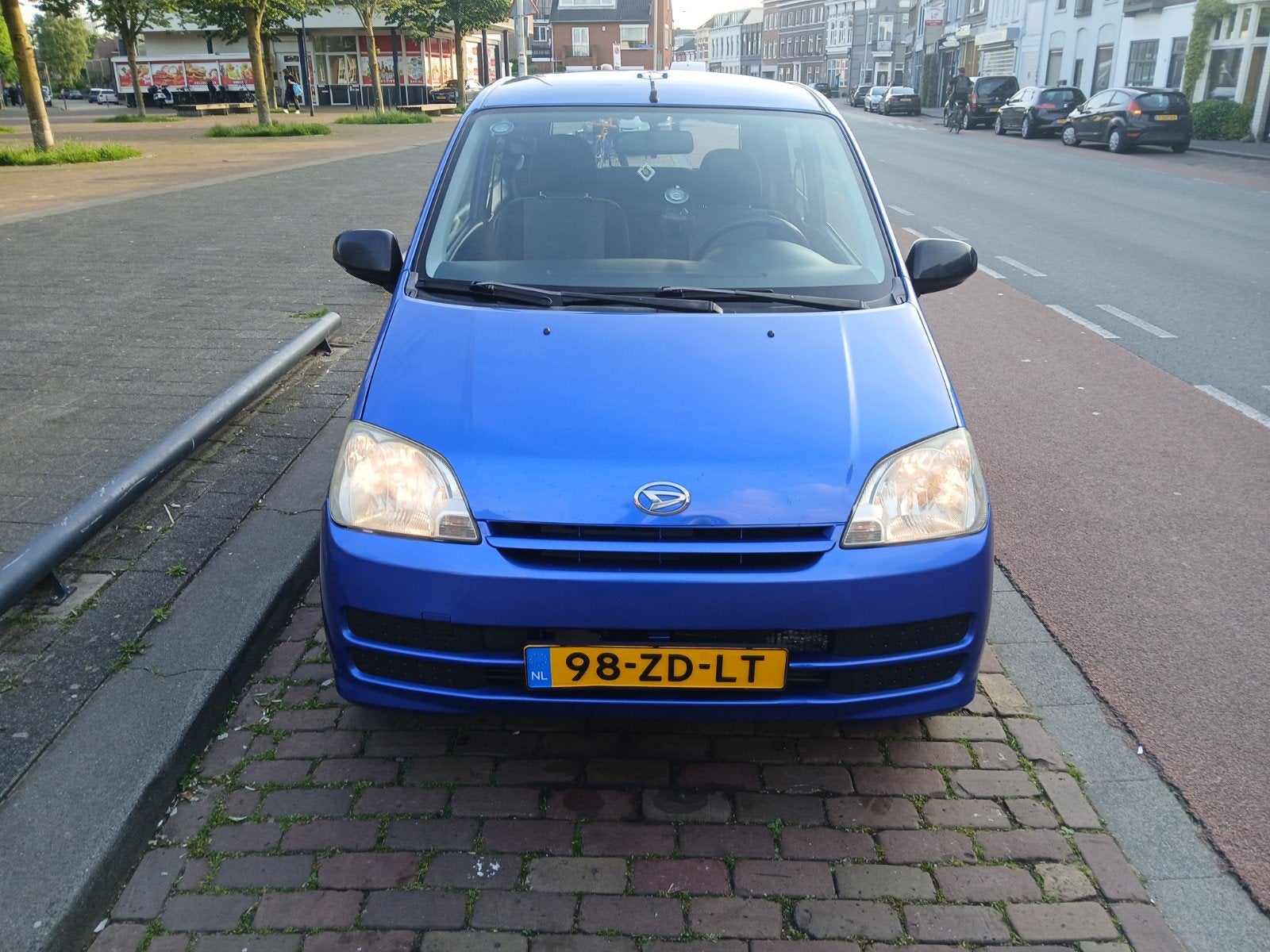Daihatsu Cuore 1.0 3D 2008 Blauw NAP jaar apk, Auto's, Daihatsu, 600 kg, Zwart, 18 €/maand, Cuore
