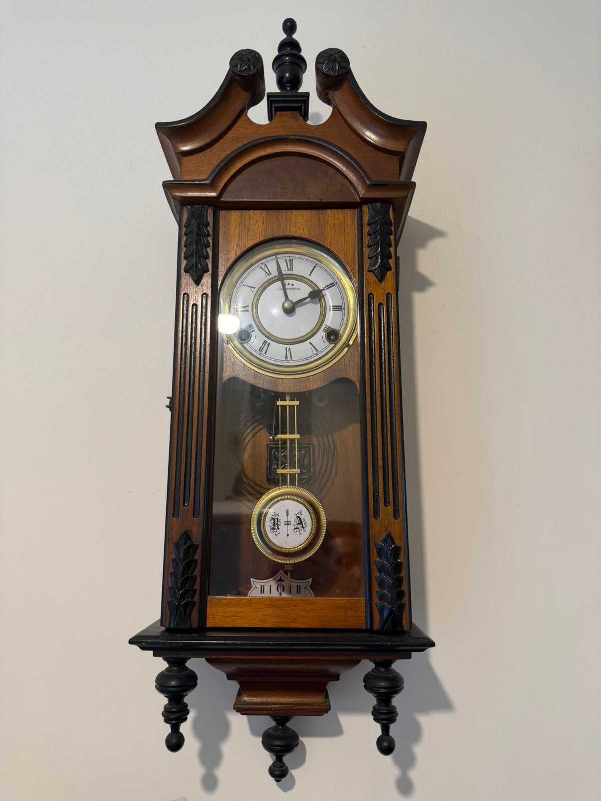 Klassieke Hermle wandklok - regulateur, Antiek en Kunst, Antiek | Klokken, Ophalen of Verzenden