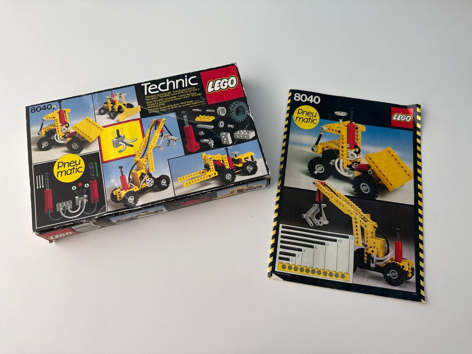 Lego Technic 8040 Pneumatic alleen doos en instructies, Gebruikt, Lego, Ophalen of Verzenden, Technic