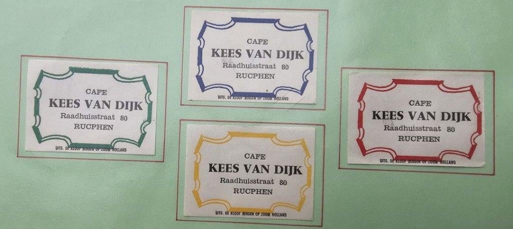 Café Kees van Dijk te Rucphen, Ophalen of Verzenden, Zo goed als nieuw, Luciferdoosjes of -merken