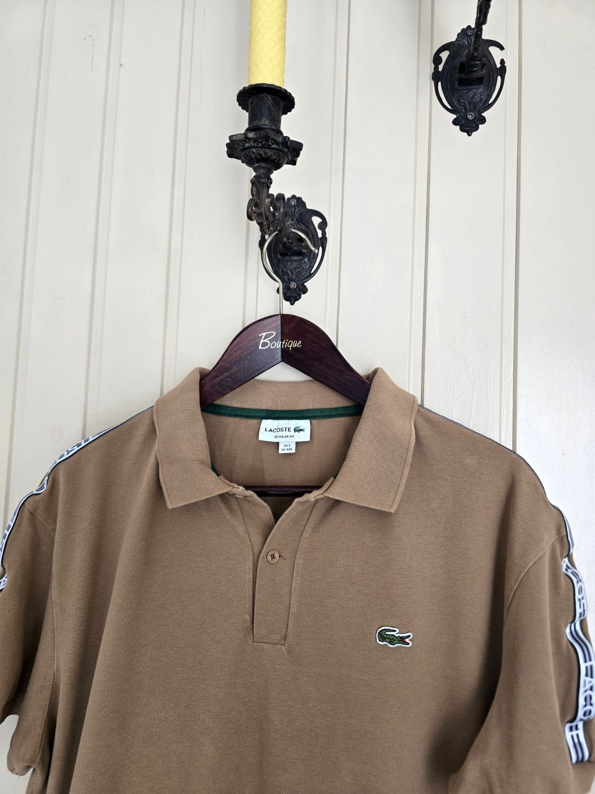 Schitterende, originele, bruine Lacoste polo, XXL, Fr.7, Bruin, Lacoste, Overige maten, Ophalen of Verzenden