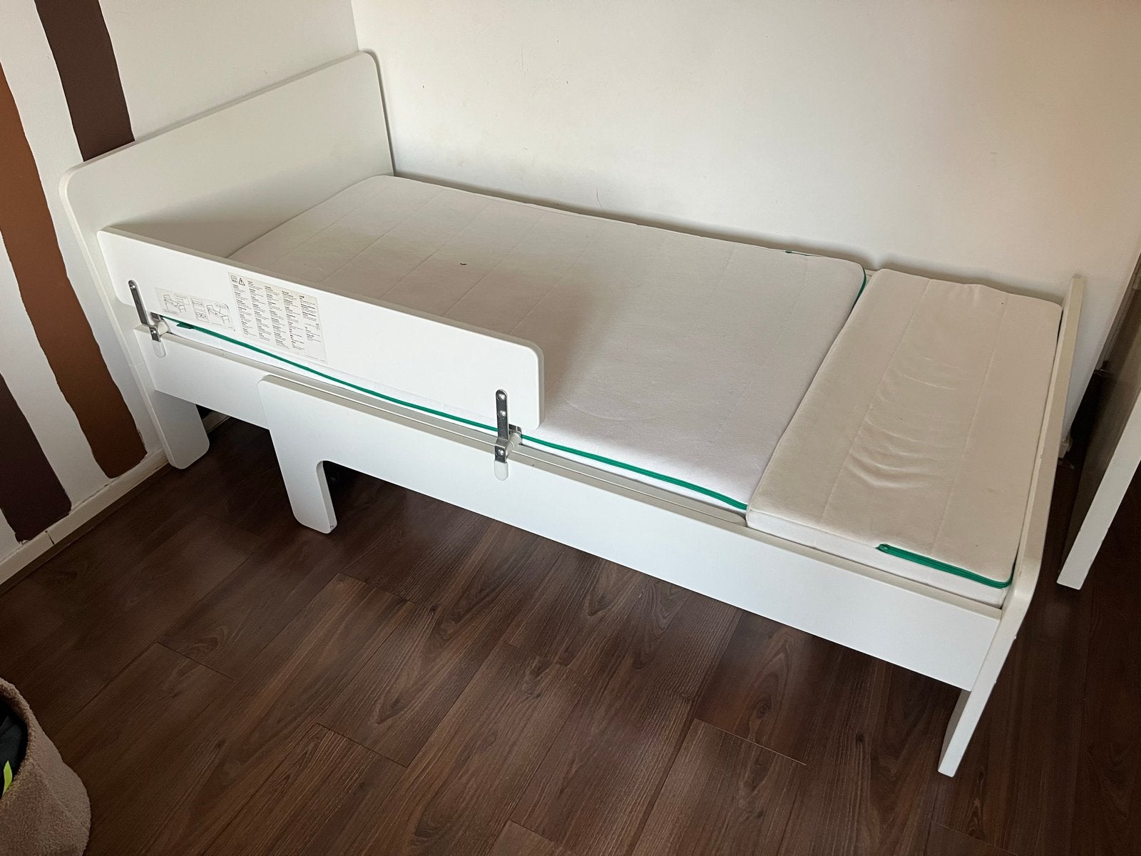 Gratis Uitschuifbaar kinderbed - Groeit met je kind mee!, Ophalen, Eenpersoons, Wit, 80 cm
