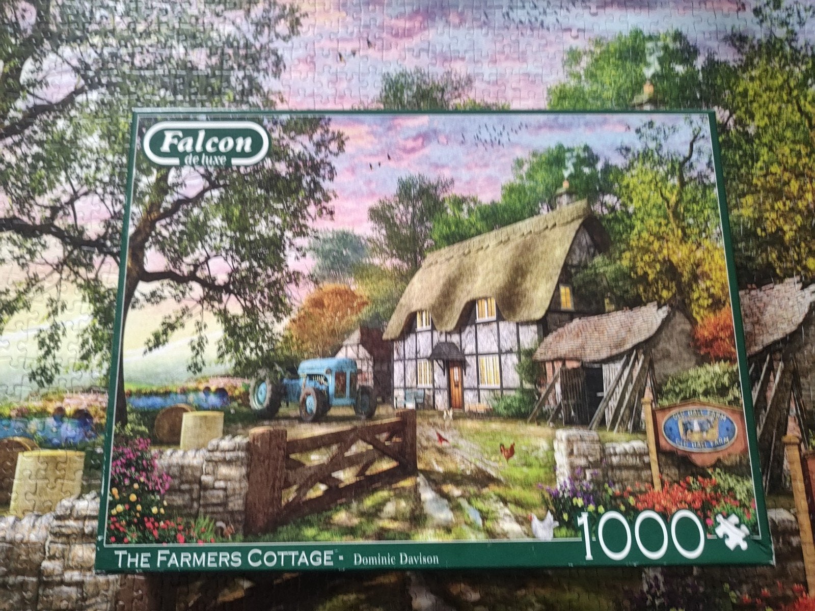 Falcon puzzel 1000 stukjes The farmers cottage, Hobby en Vrije tijd, Denksport en Puzzels, Ophalen of Verzenden, 500 t/m 1500 stukjes